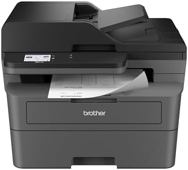 MFC-L2820DW Wireless Compact Monochrome All-in-One Laser Printer with Copy, Scan and Fax, Duplex, Black & White | Includes Refresh Subscription Trial(1), Works with Alexa