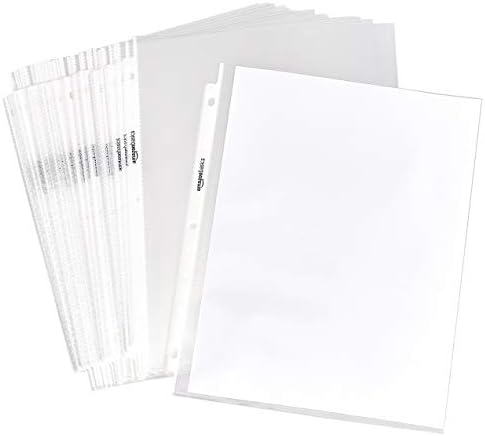Basics Sheet Protector, Non-Glare, 100-Pack, 8.5 x 11, Clear