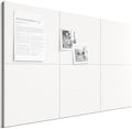 Large Cork Board Alternative - Slat Wall Paneling, Felt Bulletin Board Tiles for Office Decor, Push pin Board Office Wall Organizer -6-Pack-Milky White
