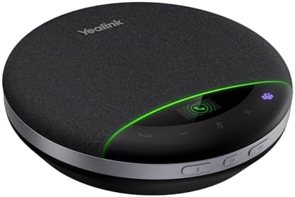 Bluetooth Speakerphone SP96 Support Daisy-Chain 26H Talk Time Teams Certified 65mm Conference Speaker and 6 Microphones Smart AI Noise-Canceling 5m Voice Pickup Radius 1.2m USB C/A 400g