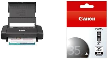 PIXMA TR160 Without Battery+ Genuine PGI-35BK Ink Cartridge, Black, Compatible with PIXMA iP100/iP110, Standard Yield, PGI35