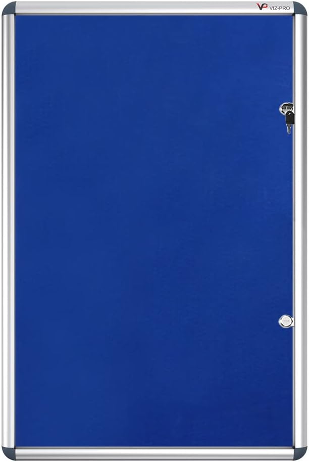 Tamperproof Lockable Noticeboard Class 1 Aluminium Framed 48x36 Inches