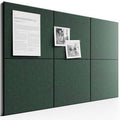 Large Felt Bulletin Board 48" x 36" Cork Board Alternative - 6 Pack with 40 Safe Removable Adhesive Tabs, Cork Boards for Walls Cork Board for Home Office Classroom Pin Board (Aurora Green)