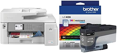 MFCJ5855DW Inkvestment Inkjet Printer and LC406BKS Black Standard Yield Ink