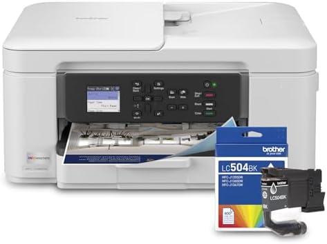 MFCJ1365DW Inkvestment Inkjet Printer and LC504BKS Black Standard Yield Ink