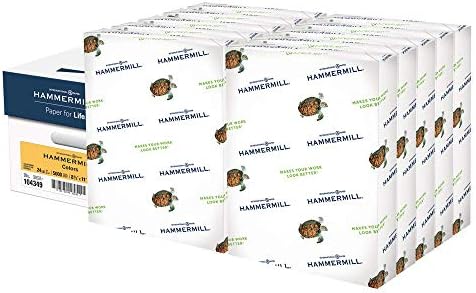 Colored Paper, 24 lb Goldenrod Printer Paper, 8.5 x 11 - 10 Ream (5,000 Sheets) - Made in the USA, Pastel Paper