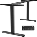 Heavy Duty Dual Motor Electric Sit Stand Desk Frame, 220 lbs Capacity up to 77" x 43" Tops, Memory Controller Height Adjustable Frame Only, Black, DESK-E-200B