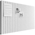 Large Felt Bulletin Board, 36" x 24" Cork Board Alternative, 6-Pack Fine Stripe Felt Wall Tiles with 30 Push Pins and 40 Adhesive Tabs, Ideal for Office, Home & Classroom, Light Gray