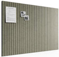 Large Felt Bulletin Board, 48" x 36" Cork Board Alternative, 12-Pack Fine Stripe Felt Wall Tiles with 30 Push Pins and 70 Adhesive Tabs, Ideal for Office, Home & Classroom, Earth Brown