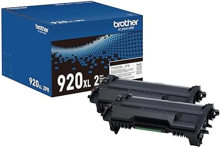 Genuine Cartridge TN920XL High Yield Black Toner Twin Pack, 2 Pack, HL-L5210DN, HL-L5210DW, HL-L5210DWT, HL-L5215DW, HL-L6210DW, HL-L6210DWT, HL-L6310DW,MFC-L6810DW | Approx. 6, 000 Pages per Cartridge, Compatible with Hl-L5210dw and Hl-L6210dw