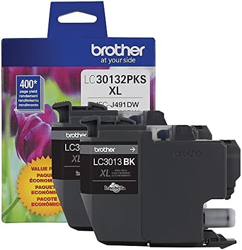 Genuine LC30132PKS 2-Pack High Yield Black Ink Cartridges, Page Yield Up to 400 Pages/Cartridge, LC3013
