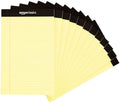 Basics Narrow Ruled Lined Writing Note Pad for School, 5 inch x 8 inch, Canary, 12 Count (12 Pack of 50)