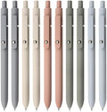 Gel Pens, 10Pcs 0.5mm Black Ink Pens Fine Point Smooth Writing Pens, High-End Series Retractable Pens for Journaling Note Taking, Cute Office School Supplies Gifts for Women (10 Pcs Morandi)