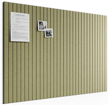 Large Felt Bulletin Board 48" x 36" Cork Board Alternative-12 Pack with 70 Safe Removable Adhesive Tabs, Cork Boards for Walls Cork Board for Home Office Classroom Pin Board (Olive Green)