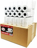 3-1/8" (80mm) 3.125" WIDTH 119' 50 Rolls in a Case 7/16" CORE BPA Free Thermal Paper Rolls Made In USA from .