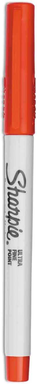 Permanent Markers, Ultra Fine Point, Red, 12 Count