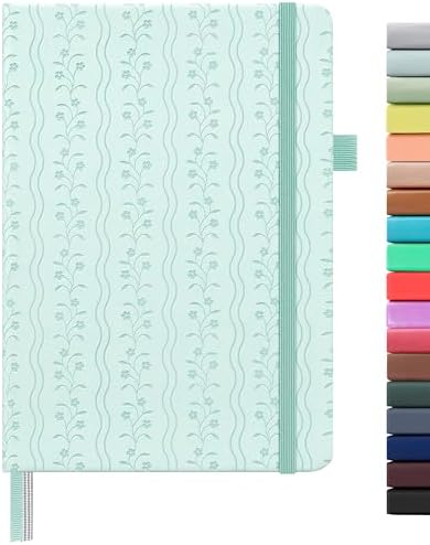 And Per Se A5 Lined Notebook - 160 Pages 100 GSM Thick Paper, Hardcover LAY-FLAT Journal with Pocket & 2 Bookmarks, for Writing, Office, School, College Ruled Notebook (1 Pack, Light Blue)