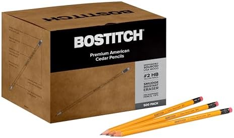 Premium #2 Pencils, American Cedar Wood, Pre-Sharpened, HB Graphite, 500-Pack