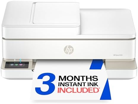 Envy 6555 Wireless All in One Color Inkjet Printer, Print, Scan, Copy, Duplex Printing Best-for-Home, 3 Month Trial of Instant Ink Included, AI-Capable (C2XR6A) Portobello
