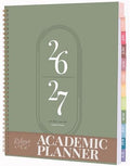 Rileys Academic Planner 2026-2027, Daily, Weekly & Monthly Planner, July 2026 - June 2027, Student Notes Pages, Twin-Wire Binding Weekly Agenda for School & Work (21.6 x 28 cm, Green)