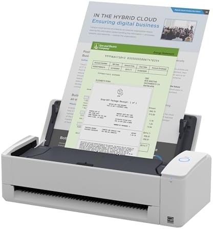 iX1300 Compact Wireless or USB Double-Sided Colour Document, Photo & Receipt Scanner with Auto Document Feeder and Manual Feeder for Mac or PC, White