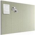 Large Cork Board Alternative - Slat Wall Paneling, Felt Bulletin Board Tiles for Office Decor, Push pin Board Office Wall Organizer -8 Vertical Stripes-12-Pack-Sage