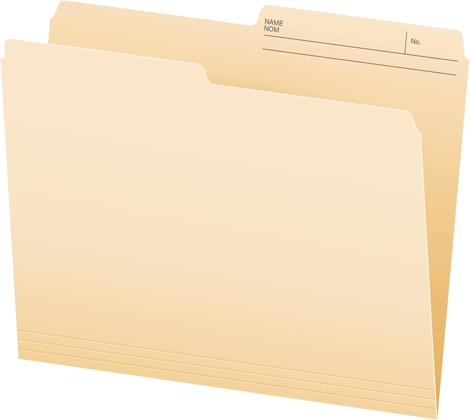 File Folders, 100-Pack, Letter Size, 1/2-Cut Reversible Tab, Manila, for File Cabinets, File Organizer, Corporate Office, School and Business Document Organization