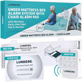 Under Mattress Bed & Chair Alarm Set - Invisible Wireless Sensor Pad with Early Alert & Pager - Our Most Advanced Fall Prevention for Dementia Care - Ideal for Loved Ones Who Refuse Help