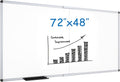 Large Dry Erase White Board/Magnetic Foldable Whiteboard, 72 X 48 Inches, Silver Aluminium Frame