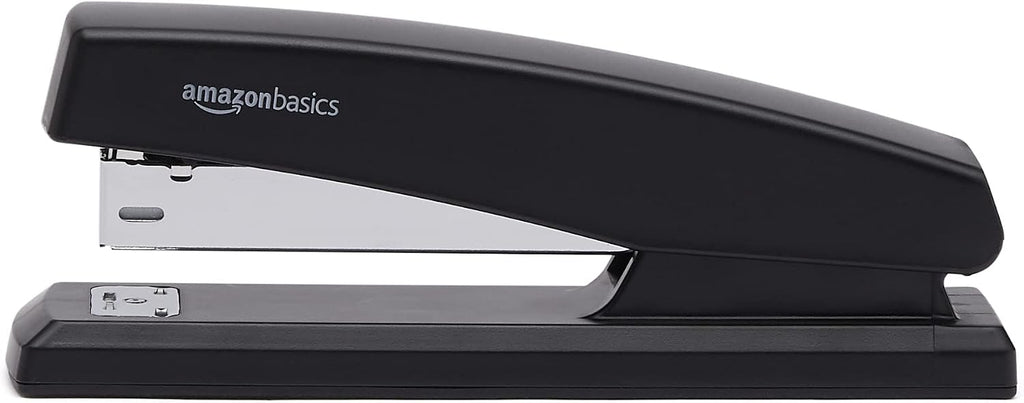 Basics 25-Sheet Capacity, Non-Slip, Office Desk Stapler with 1000 Staples, Black - Pack of 12