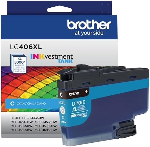 Genuine LC406XLCS High-Yield Cyan Ink Cartridge