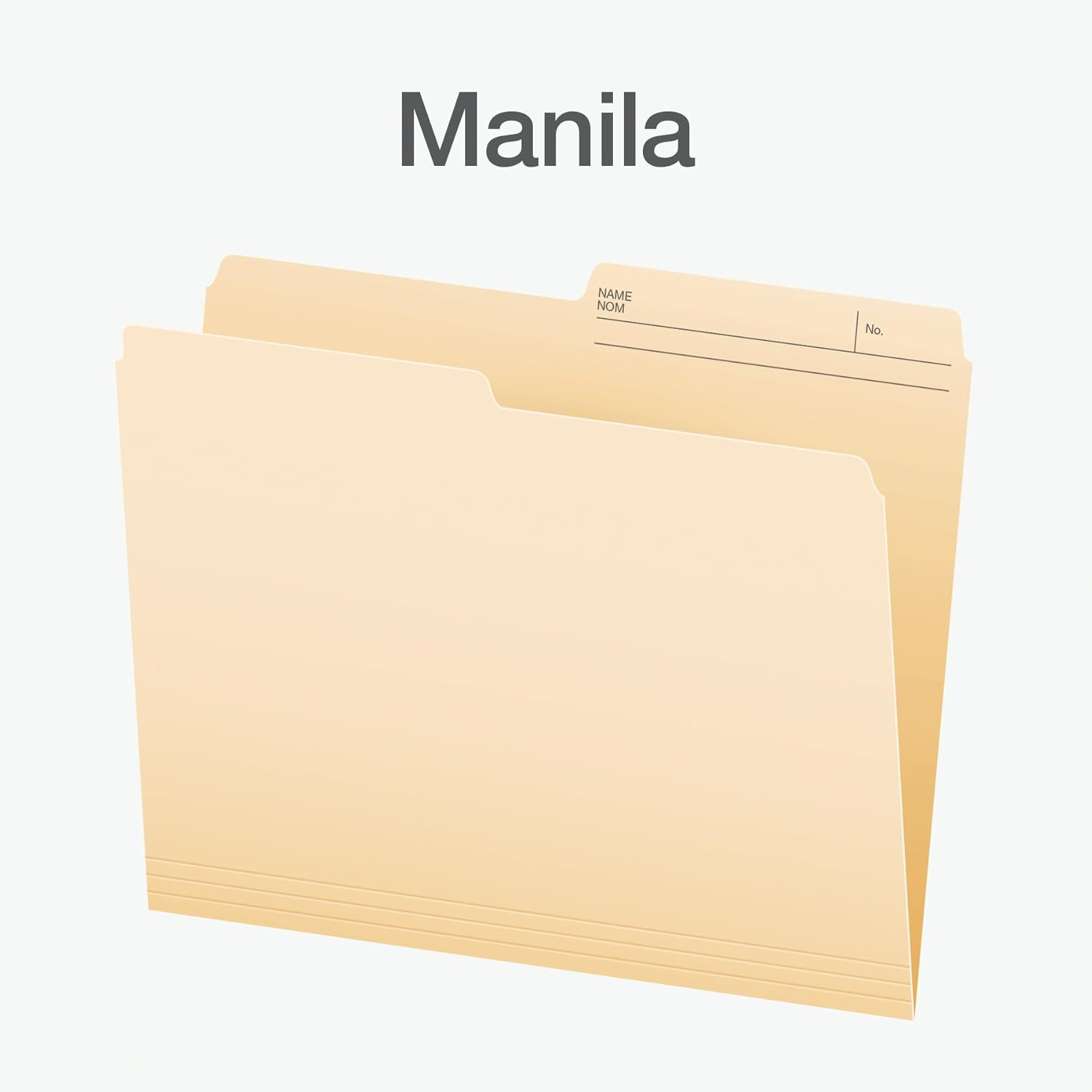 File Folders, 100-Pack, Letter Size, 1/2-Cut Reversible Tab, Manila, for File Cabinets, File Organizer, Corporate Office, School and Business Document Organization