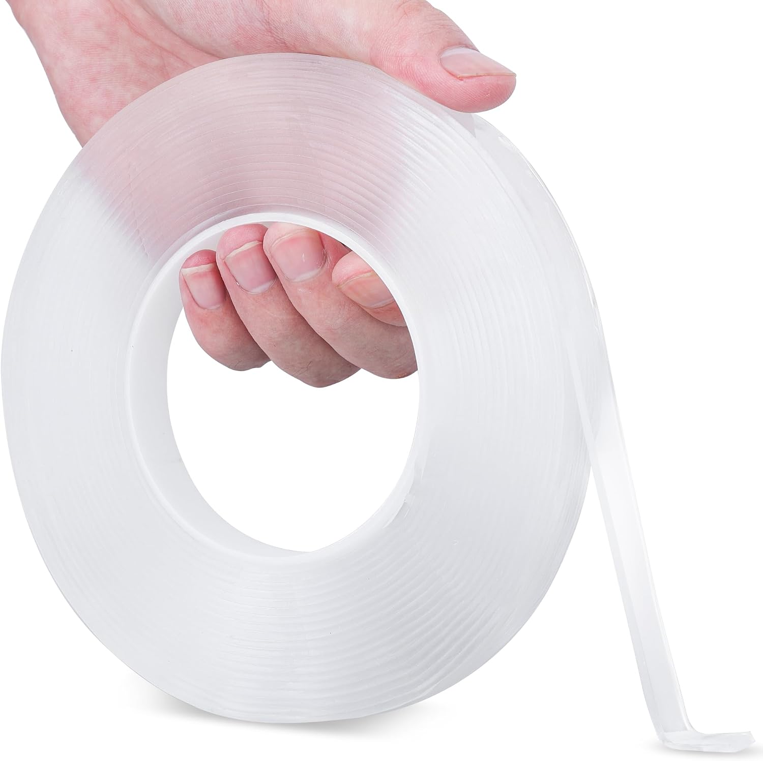 Double Sided Tape, 16.4ft/Roll, 1.57in Wide | Heavy Duty, Strong Adhesive, Multipurpose Mounting, Removable and Reusable, Transparent