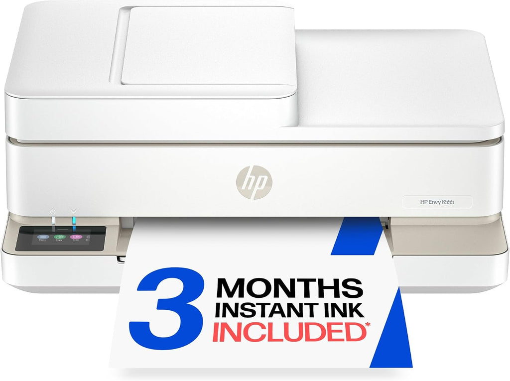 Envy 6555 Wireless All in One Color Inkjet Printer, Print, Scan, Copy, Duplex Printing Best-for-Home, 3 Month Trial of Instant Ink Included, AI-Capable (C2XR6A) Portobello