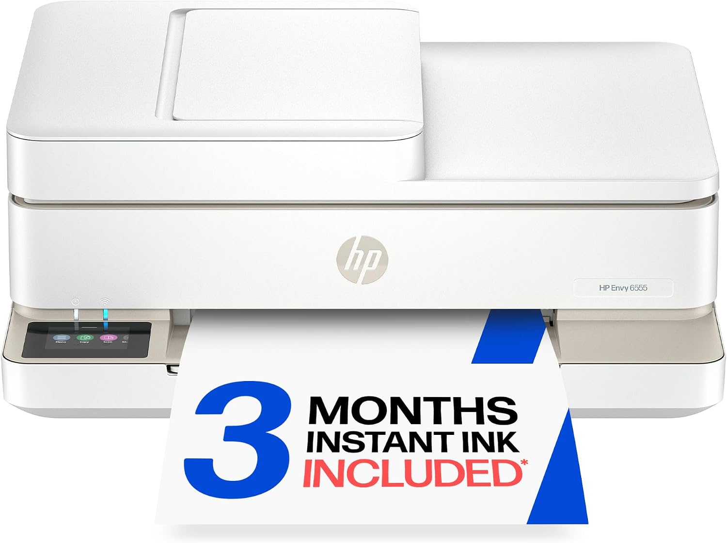 Envy 6555 Wireless All in One Color Inkjet Printer, Print, Scan, Copy, Duplex Printing Best-for-Home, 3 Month Trial of Instant Ink Included, AI-Capable (C2XR6A) Portobello