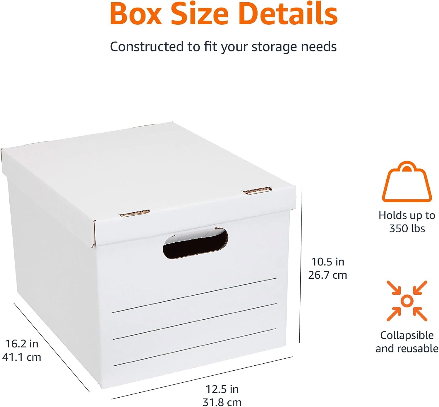 Basics Basic Duty Storage/Filing Boxes with Lift-Off Lid - Legal/Letter Size, 20-Pack