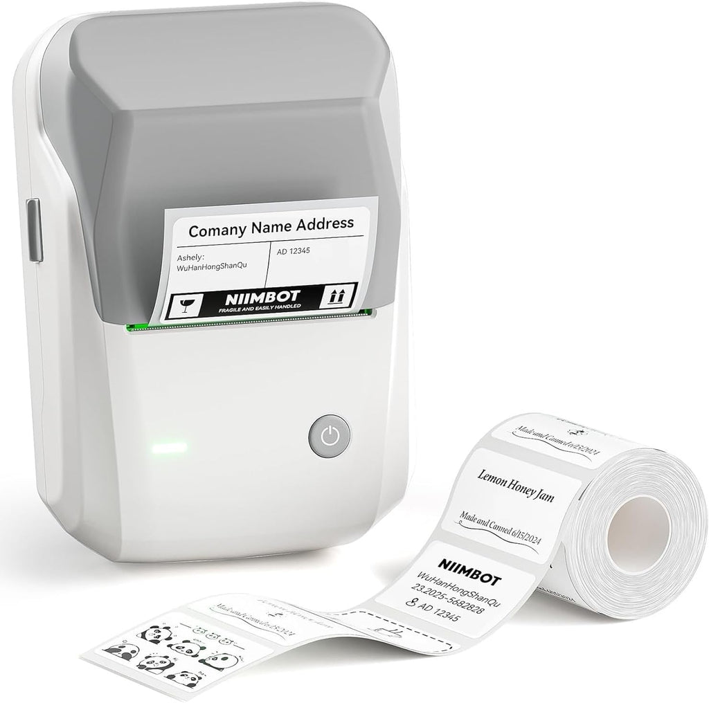 B1 Label Maker Machine with Tape, Portable Thermal Bluetooth Printer for 2'' Stickers, Mini Barcode Labeler for Home School& Small Business