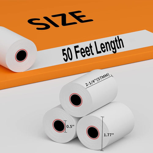 5 Rolls 3 1/8 x 230ft Thermal Paper Receipt Rolls Cash Register POS Paper fits Credit Card Terminals, 80mm Thermal Receipt Paper