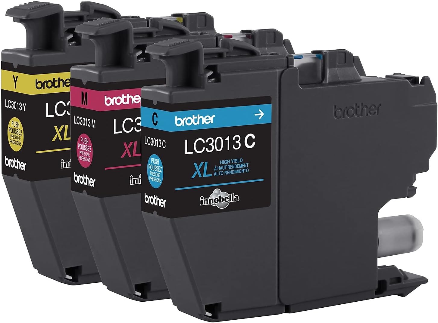 Genuine LC30133PKS High-Yield Colour Ink Cartridge Value Pack (3), Original Ink Replacement cartridges, Cyan/Magenta/Yellow, Ink for Inkjet Printers MFC-J491DW, MFC-J497DW, MFC-J690DW