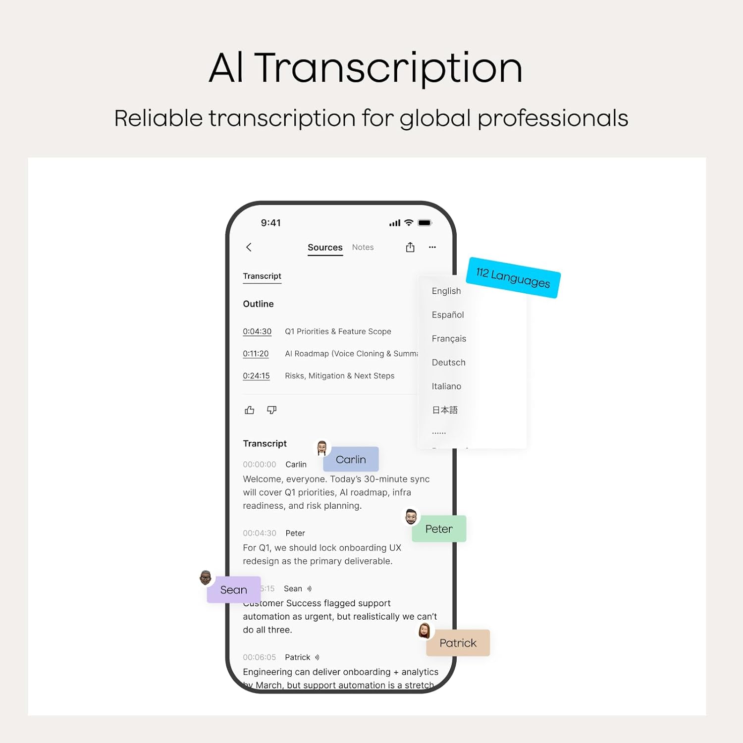 Note AI Voice Recorder, Note Taker w/Case, App Control, Transcribe & Summarize with AI, Support 112 Languages, for Meetings, Calls, Lectures, Professionals, Teams, Starlight, Non-Pro Version