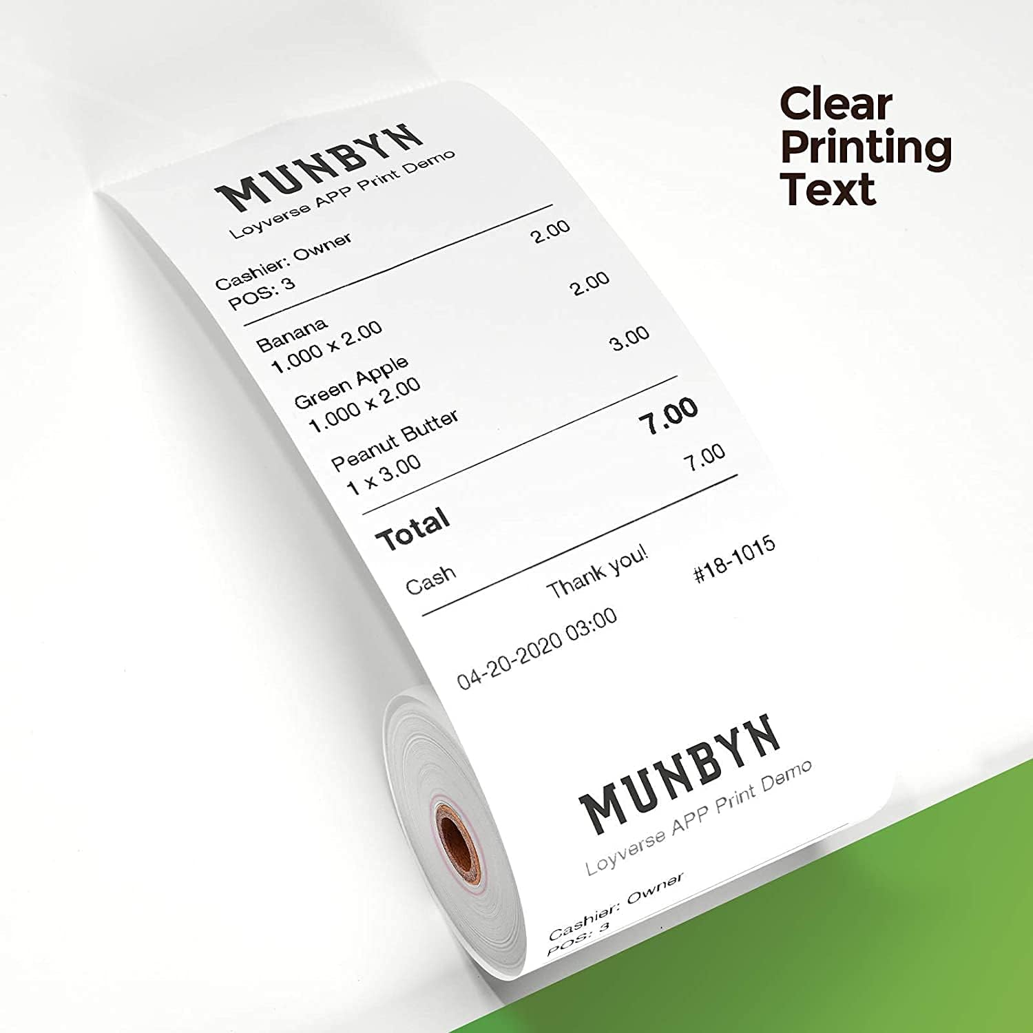 3 1/8" x 2" Thermal Receipt Paper Rolls, 80mm POS Receipt Paper Cash Register Roll, 50 Rolls Sealed Pack