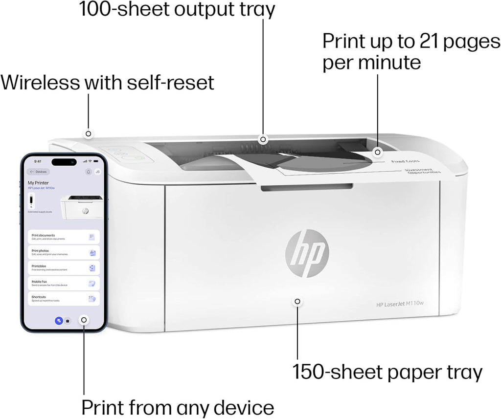 LaserJet M110w Wireless Black & White Printer