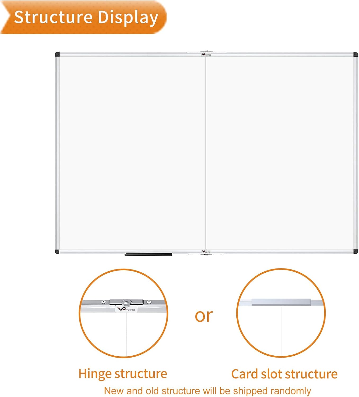Large Dry Erase White Board/Magnetic Foldable Whiteboard, 60 X 36 Inches, Silver Aluminium Frame