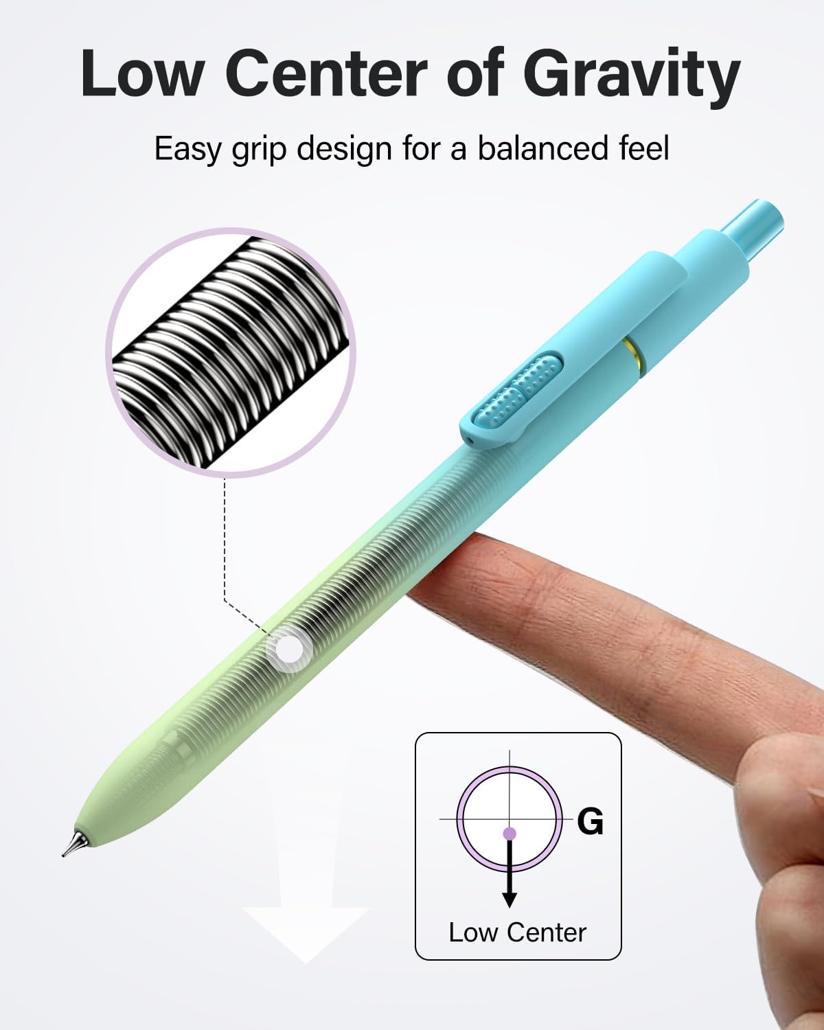8Pcs Gel Pens - 0.5mm Black Ink Pens Fine Point Smooth Writing, Quick Drying Retractable Pen for Journaling, Cute School & Office Supplies (multicolored)