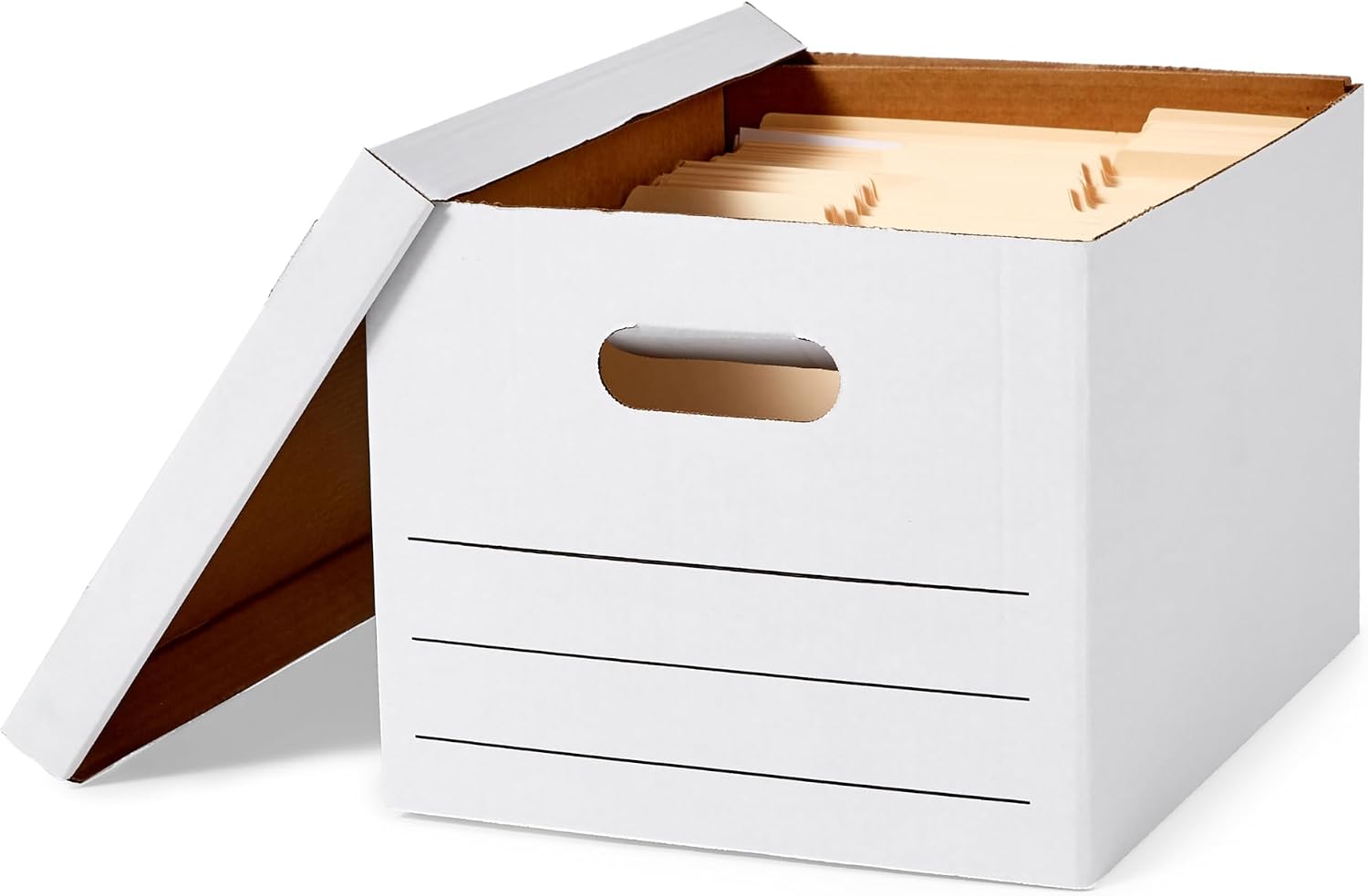 Basics Basic Duty Storage/Filing Boxes with Lift-Off Lid - Legal/Letter Size, 20-Pack