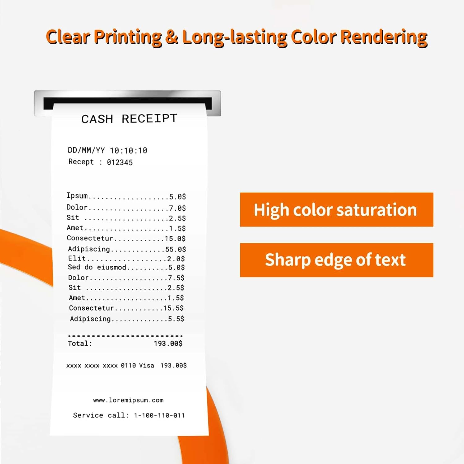 5 Rolls 3 1/8 x 230ft Thermal Paper Receipt Rolls Cash Register POS Paper fits Credit Card Terminals, 80mm Thermal Receipt Paper
