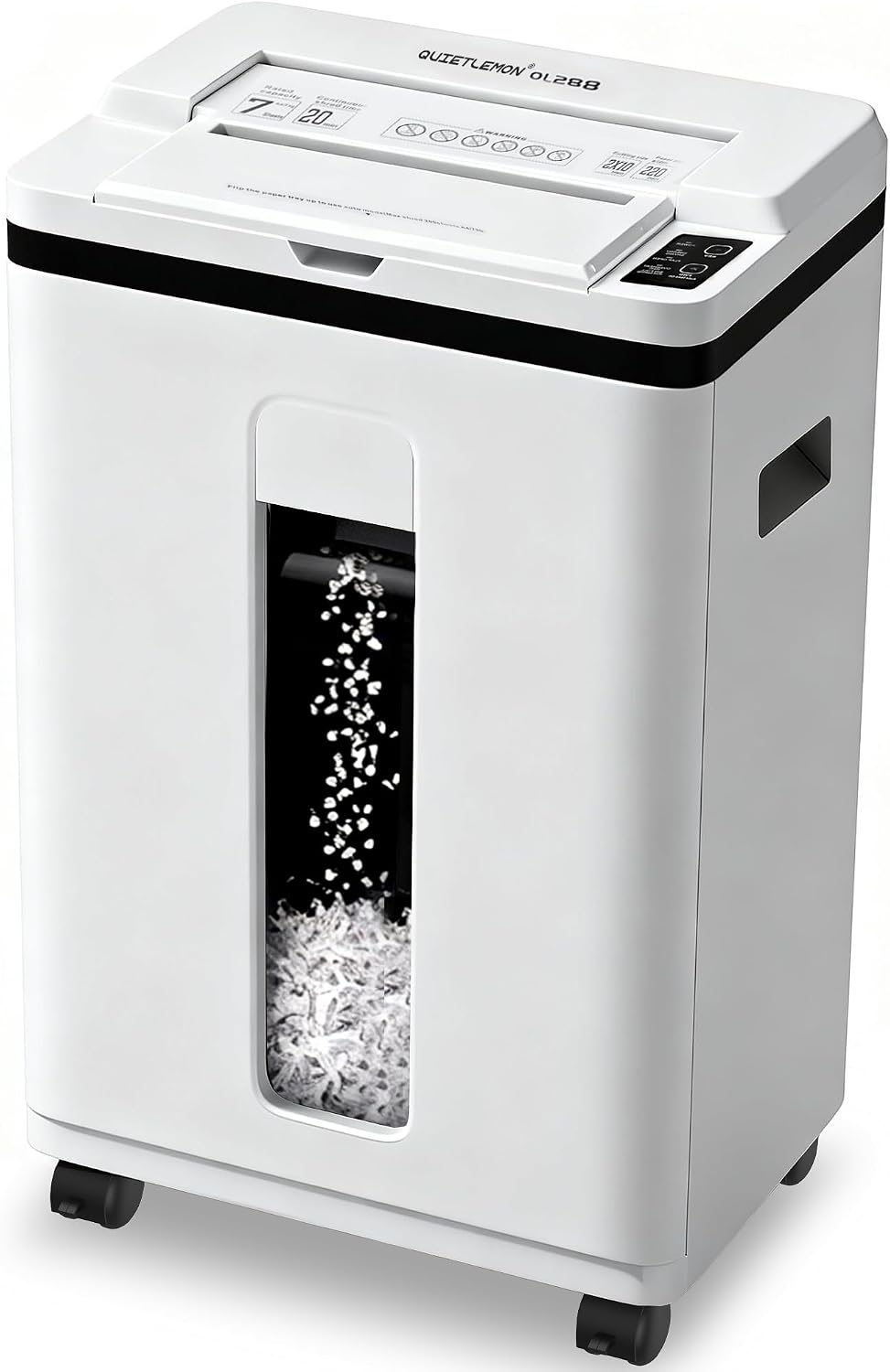 Paper Shredder 200-Sheet Auto Feed, Touchscreen Heavy Duty Shredders, 40 Min Non-Stop, P-5 Ultra Security Shredder for Home Office, Micro Cut with Wheels, 5.8 Gal Bin, <60 dB(OL288)