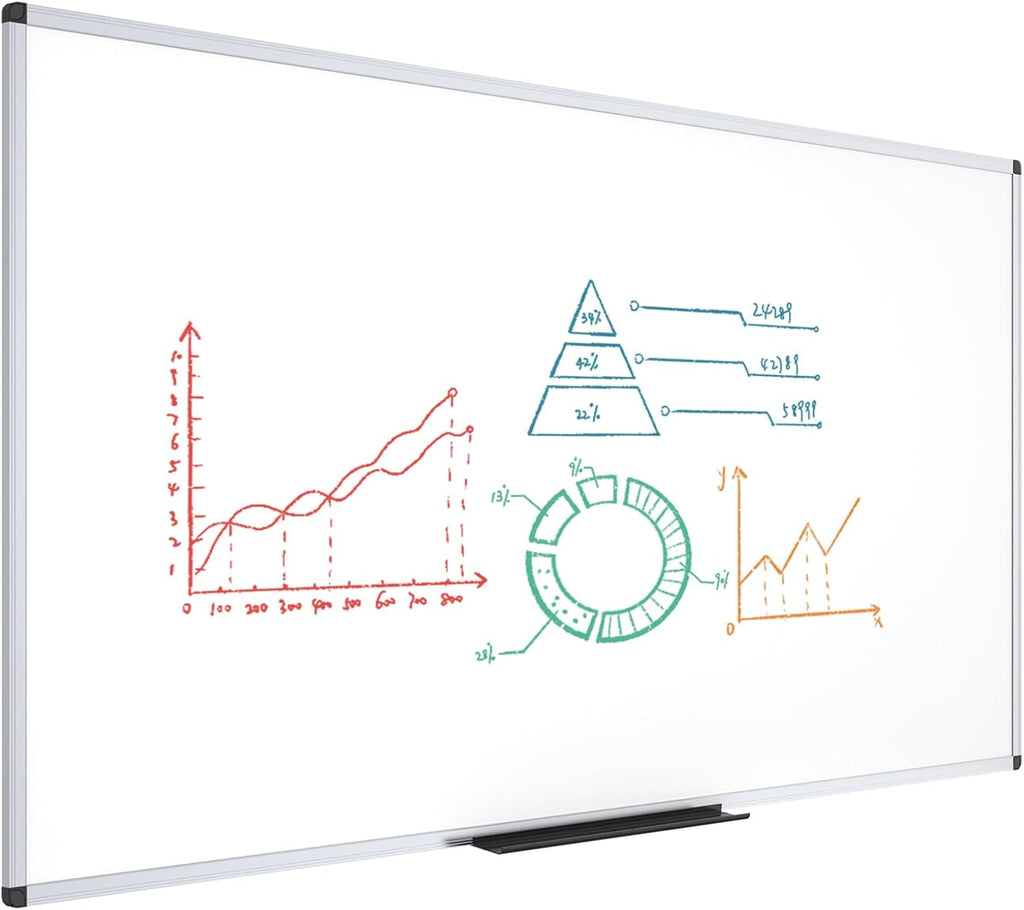 Dry Erase Board/Magnetic Whiteboard, 96 X 40 Inches, Silver Aluminum Frame