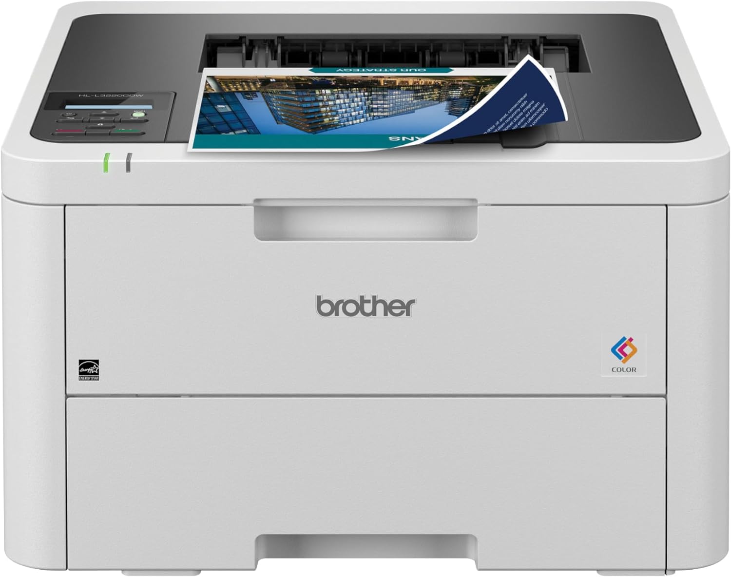 Color Laser Printer with Wireless Printing Fast 19 PPM Output, Duplex Feature, Mobile Device Compatible, 250-Sheet Paper Tray for Professional Home Office Printing (HL-L3220CDW)