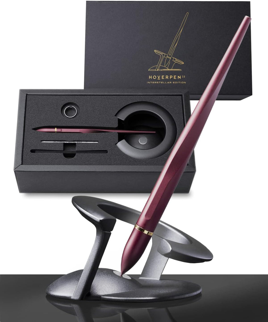 Hoverpen Interstellar Edition - Luxury Pen Made With Aerospace Alloys, Unique Aesthetic, Free Spinning Executive Pen, Desk Decor, Best Boss Gifts (Mars Magma, 18K-Gold)